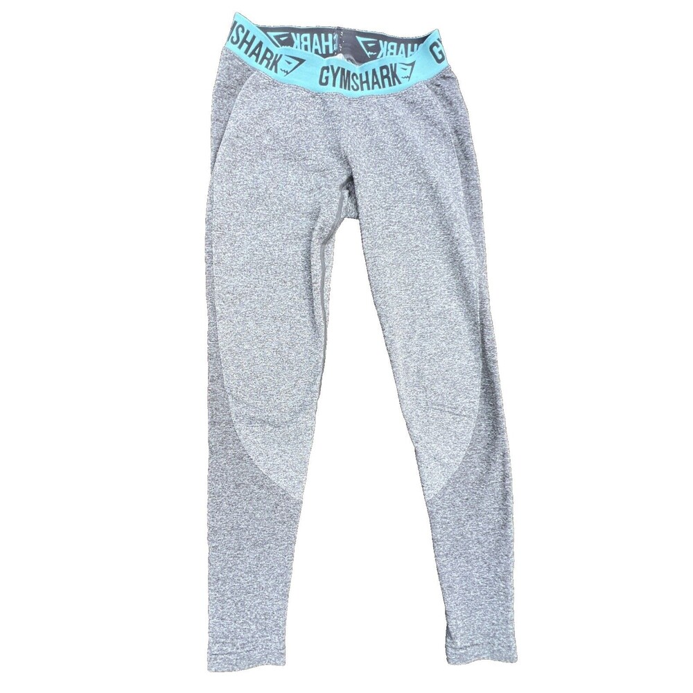 Gymshark Fit Gray Leggings Logo Waistband Lightweight Size Medium